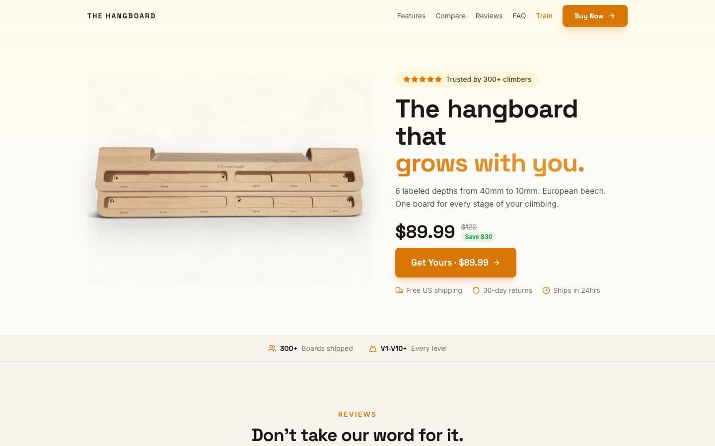 The Hangboard website