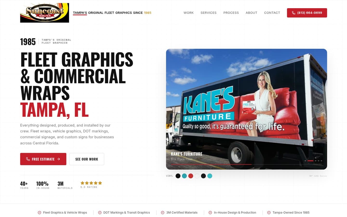 Suncoast Signs website