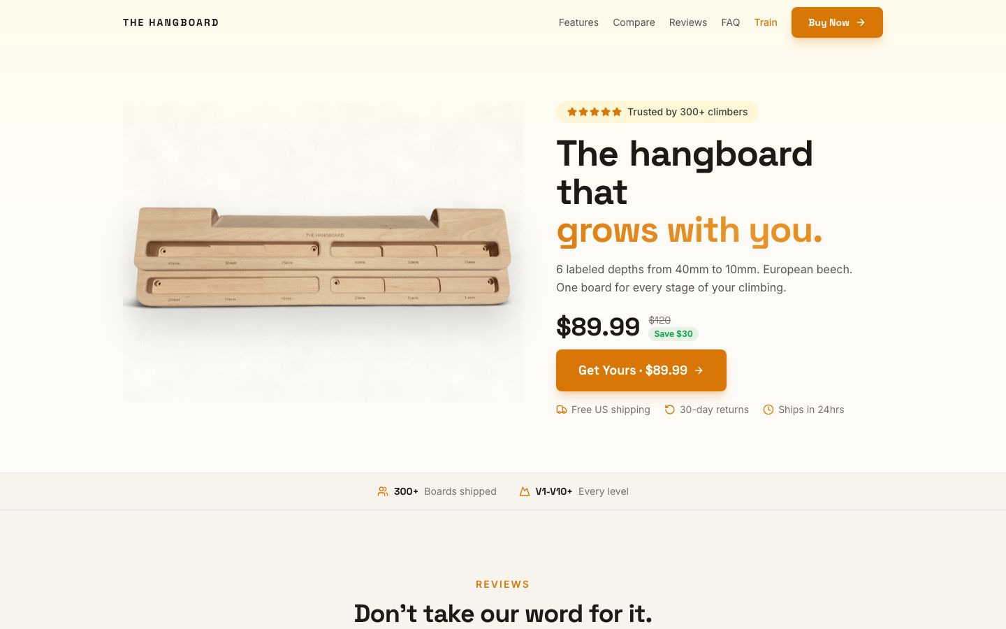 The Hangboard website
